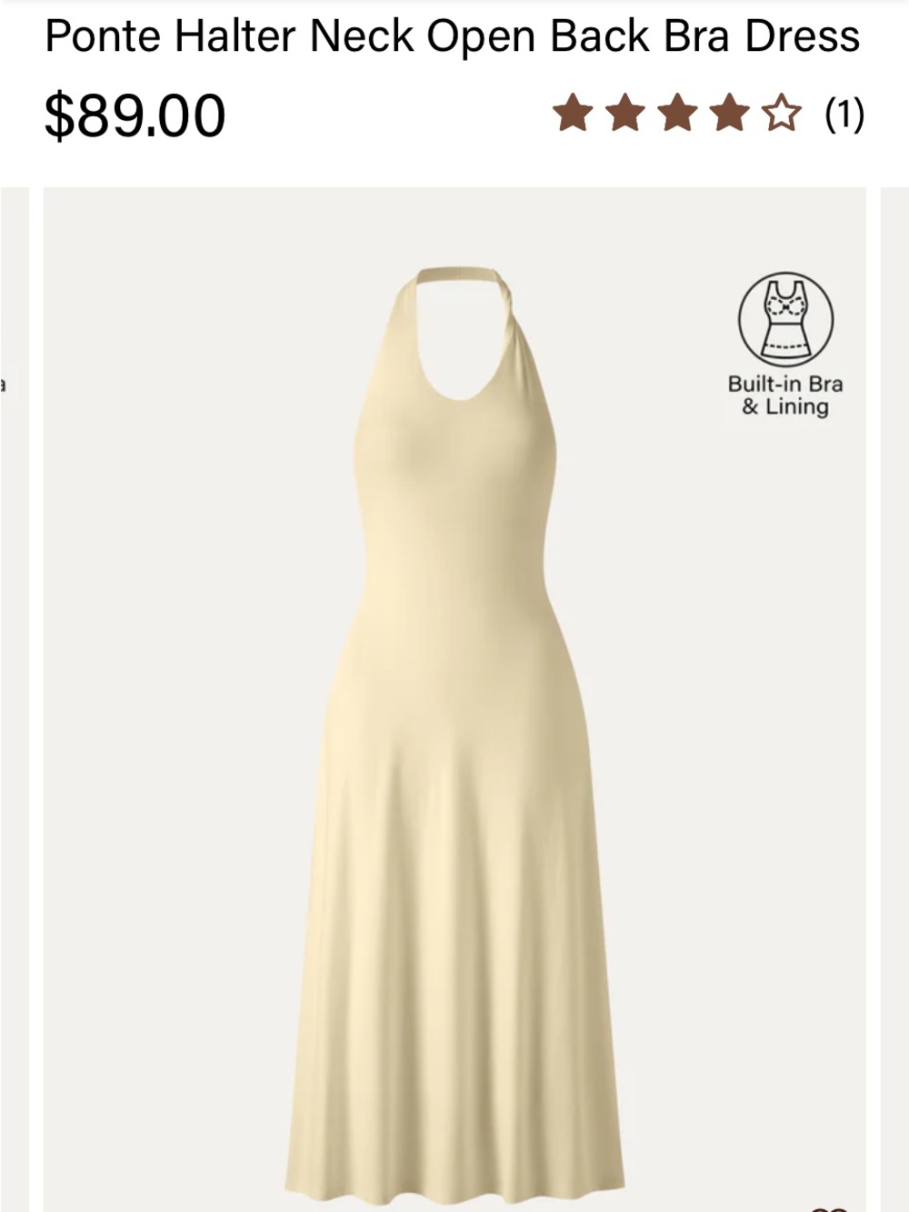 OGL Backless Halter Maxi Dress with Built-In Bra